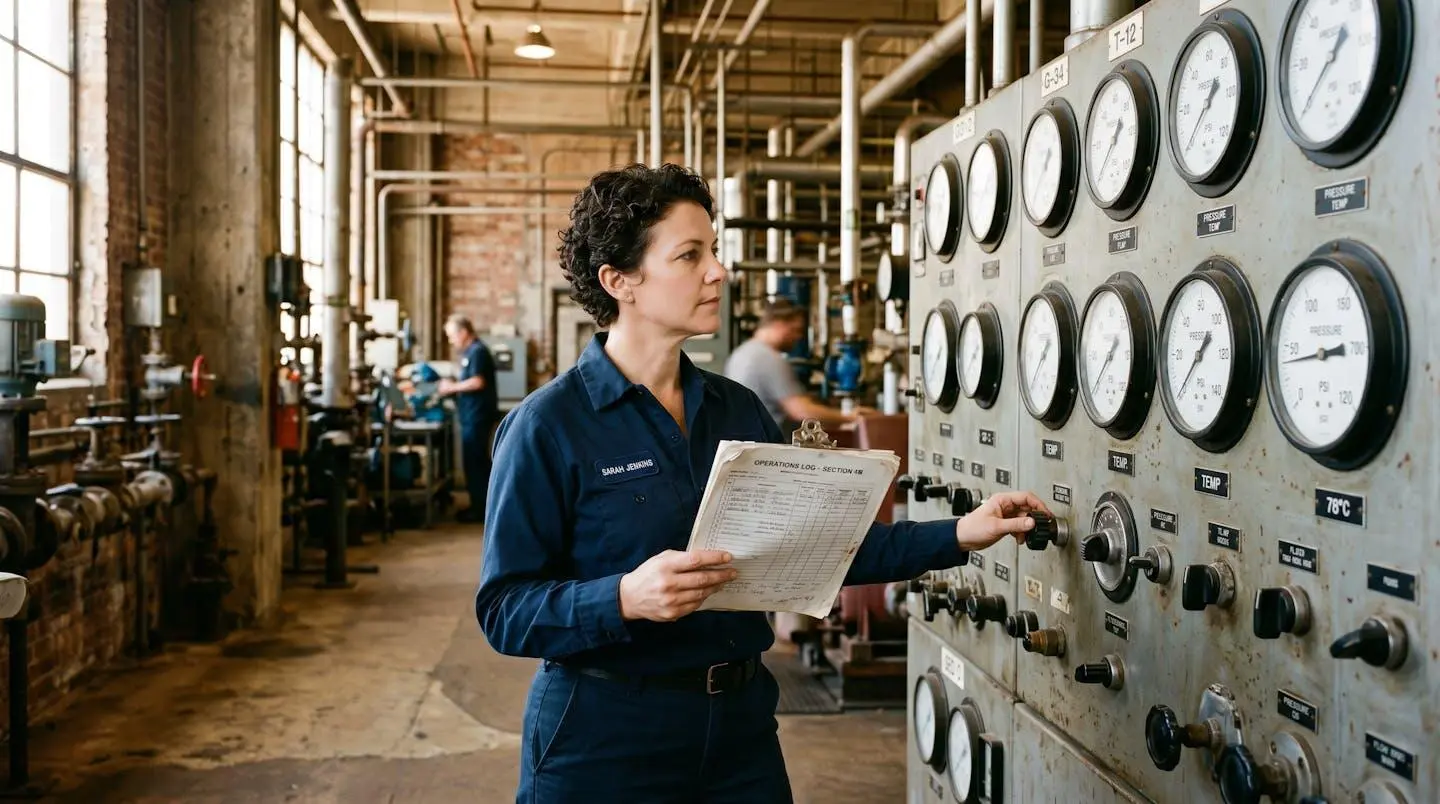 Responsable énergétique consultant les données de consommation de gaz sur un tableau de bord